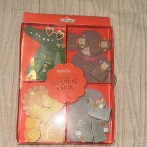 My Mind's Eye 12 Jungle Valentine Cards & 3 erasers of each design. New